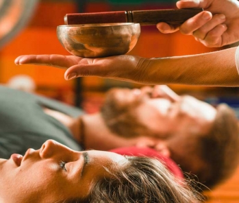 The vibrations of singing bowls are magnified by the practitioner’s intent